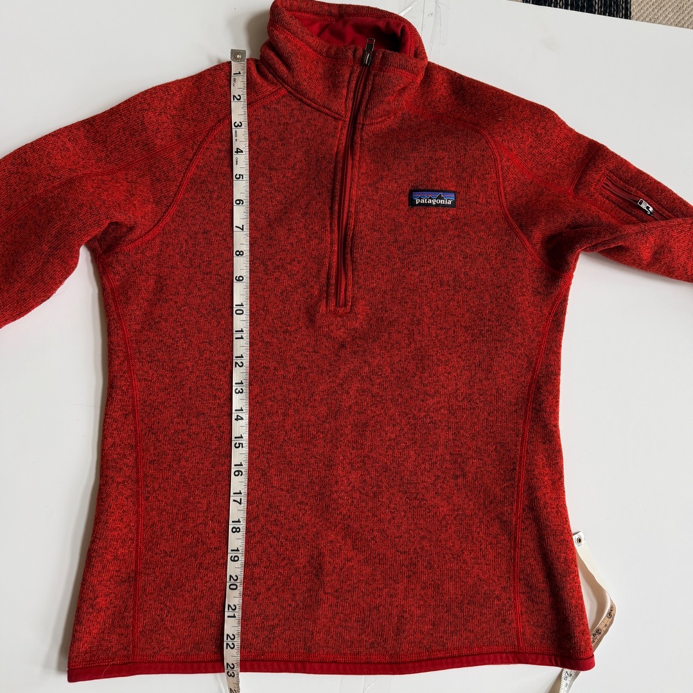 Patagonia Women's Better Sweater 1/4‎ zip Pullover in Red Size: M - Picture 7 of 8